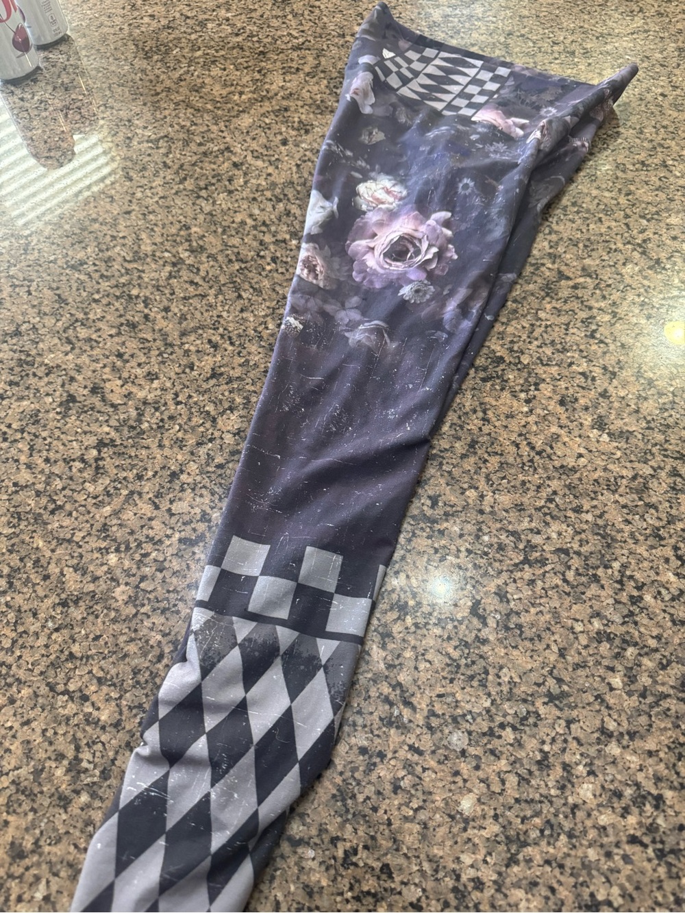 Niyama Sol Purple Floral & Checkerboard Leggings